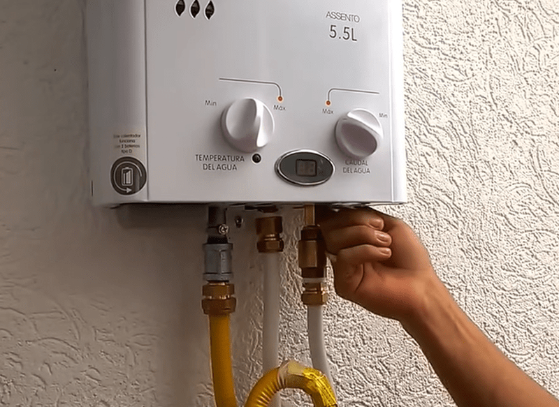 Instalación de calentadores de gas